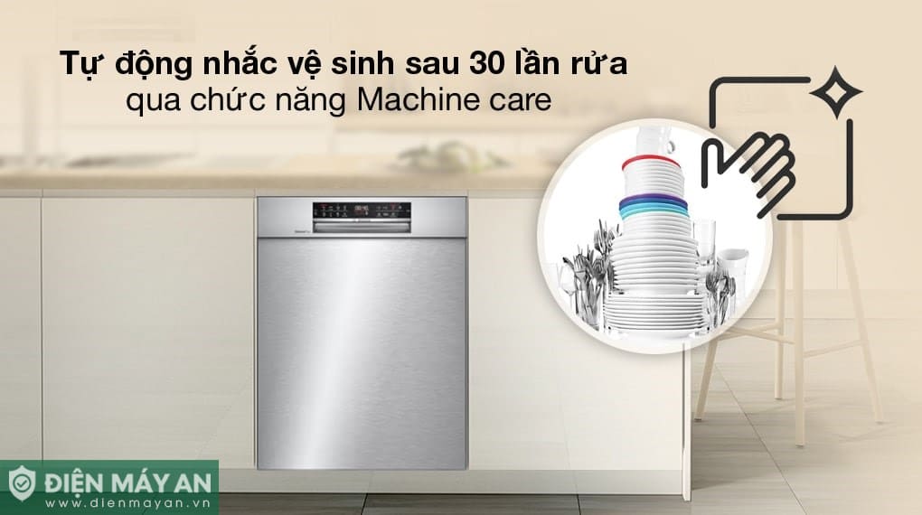 Máy rửa bát bán âm Bosch Serie 6 SMU6ECS57E
